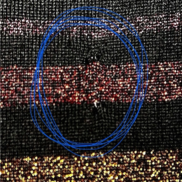 TRINA TURK Wool Colorful Metallic Stripe Bodycon Stretch Sweater Dress Sz S - Picture 11 of 12